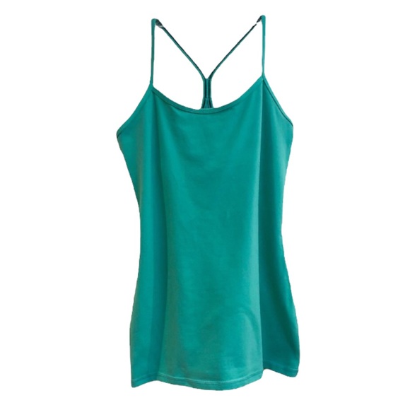 lululemon athletica Tops - Lululemon Teal Power Y Strappy Athletic Athleisure Tank Top Women's 8
